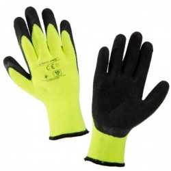 Teplé rukavice čierno-žltá...