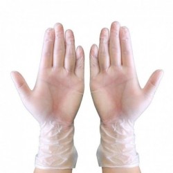 Biele vinylové rukavice,...